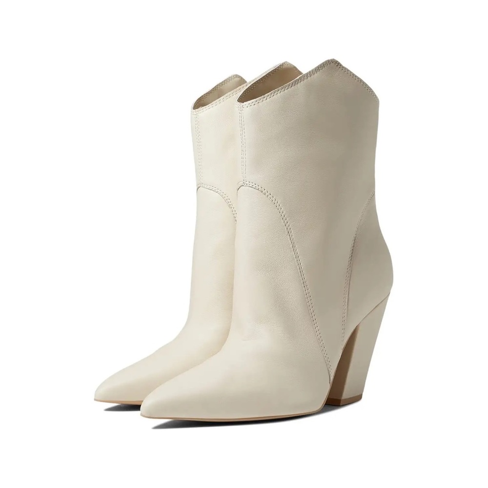 NWT DOLCE VITA Nestly Ivory Boho Cowgirl Leather Ankle Booties 10